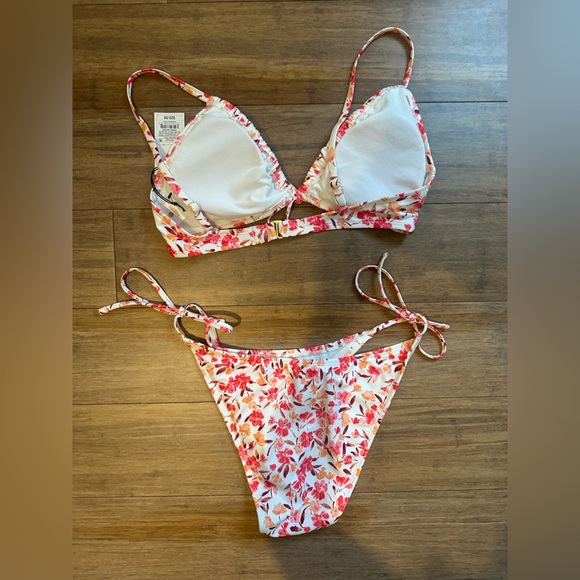 NWT Shade & Shore Pink Ditsy Floral Bikini - Picture 9 of 9